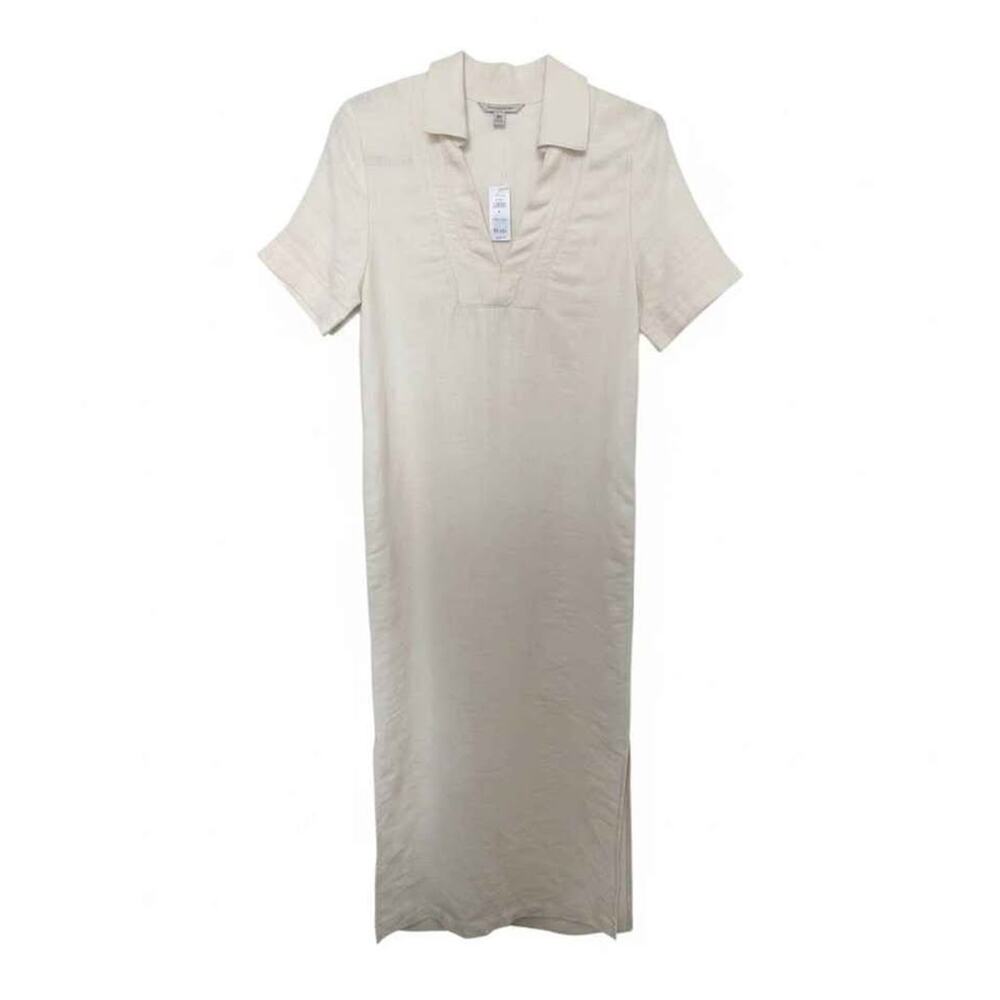 Banana Republic 100% Linen Sheath Dress Maxi Size XS NWT